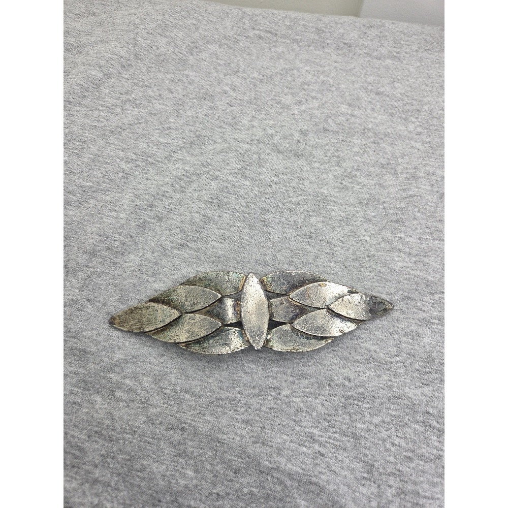 Vintage Multi Layered Leaf Botanical Pewter Womens One of a Kind Belt Buckle